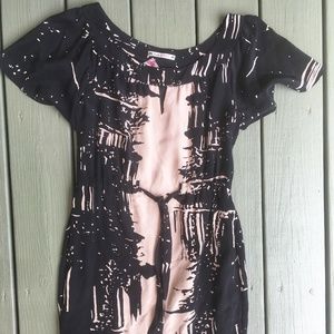 Yoana Baraschi Tie Waist Black Drape Dress 2